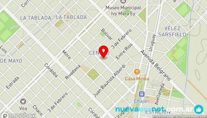 mapa de 3 De Febrero. Panadería en Chajarí