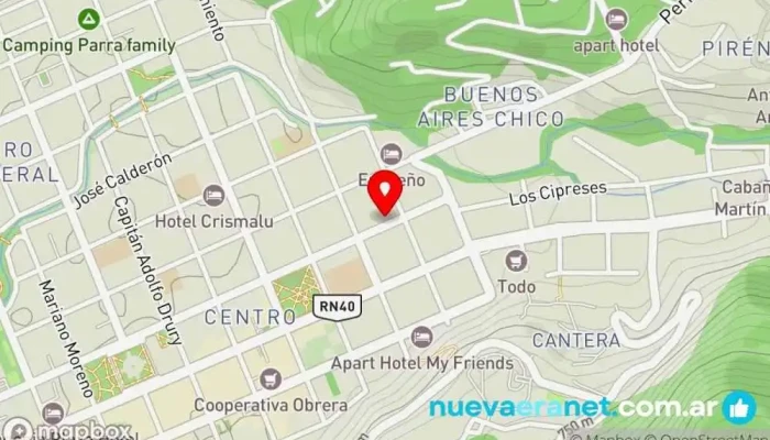 mapa de 3 de Fierro Servicio de guardias de seguridad, Tienda de alarmas antirrobo, Servicio de seguridad en San Martín de los Andes