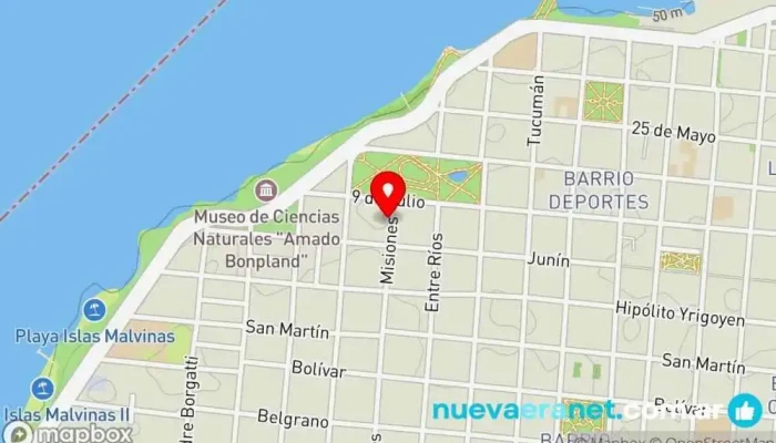 mapa de A Baño María Pastelería en Corrientes