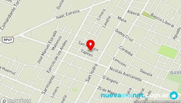 mapa de A lo Cozzari Panadería en Rivadavia