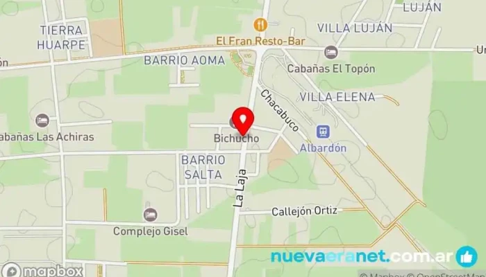mapa de Agustina Fisicaro Pasteleria Pastelería, Tienda de postres, Tienda de tartas en La Laja
