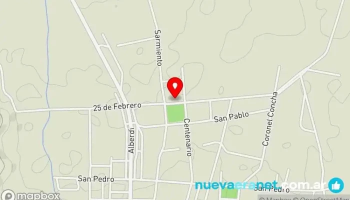 mapa de Akasia Hospedaje Casa rural, Alojamiento con servicio en San Francisco del Monte de Oro