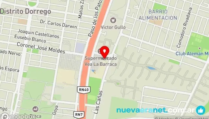 mapa de Alcayota / La Barraca Mall Pastelería en Guaymallén