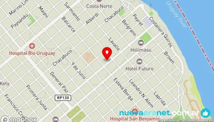 mapa de Alfajores Artesanales Aquellos 530 Panadería en Colón