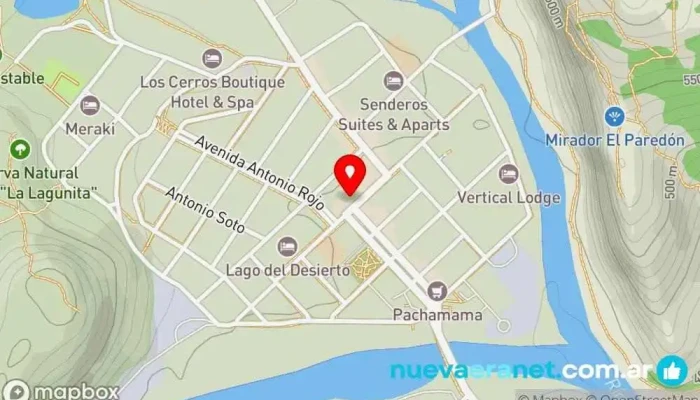 mapa de Alfajores Artesanales Origen Panadería en El Chalten