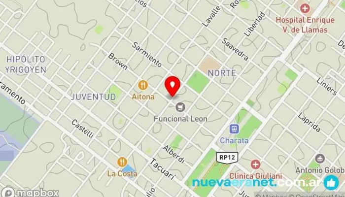 mapa de Alfajores Charata Tienda de golosinas en Charata