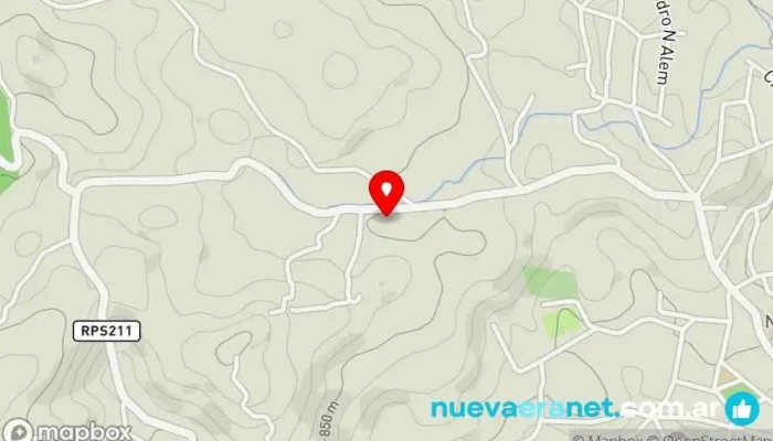 mapa de Alma Calma Bungalows Alojamiento con servicio en Agua de Oro