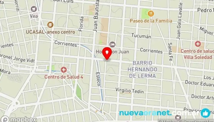 mapa de Almacen De Pan Panadería en Salta