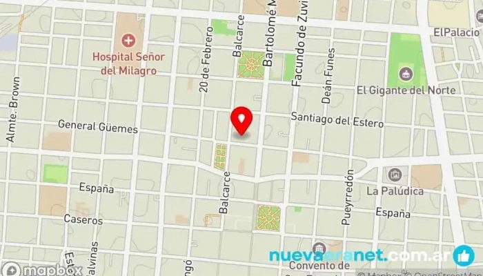mapa de Almendra Pastelería Panadería en Salta