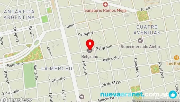 mapa de Alojamientos Leo Hotel, Alojamiento con servicio, Agencia de alquiler de alojamientos para vacaciones en San Luis