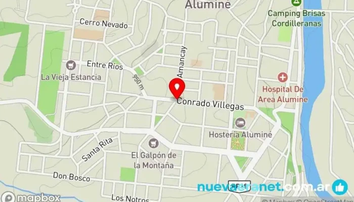mapa de Aluminé  en Aluminé
