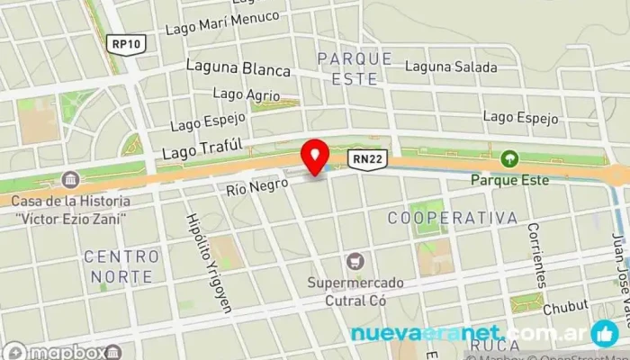 mapa de Amelia Pastelería Panadería en Cutral Co