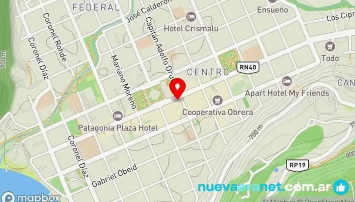 mapa de Amona Panaderia Artesanal Panadería en San Martín de los Andes