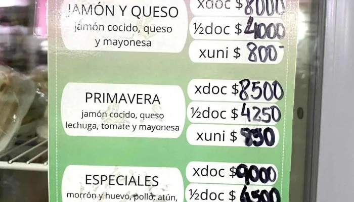 Amuyen Panaderia Carta - Neuquén
