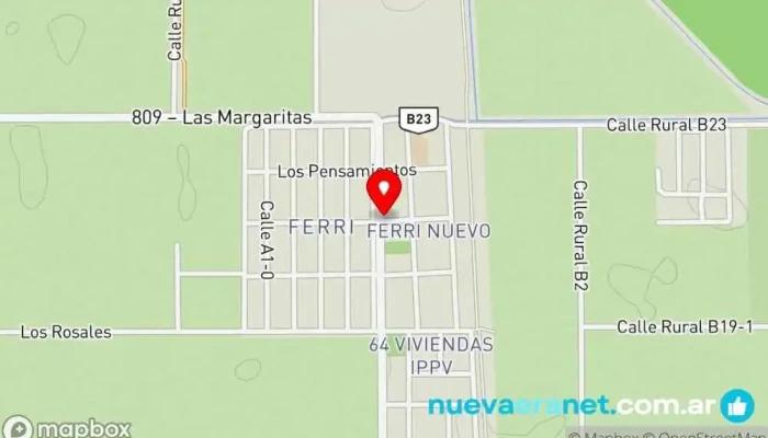 mapa de Amuyén Panadería Panadería en Ferri