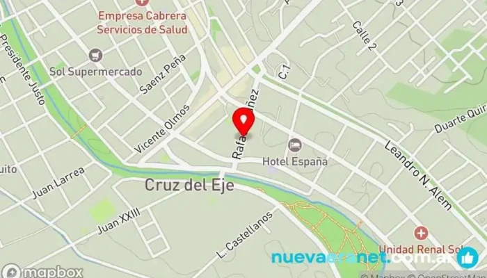 mapa de Andrea Franceschini Cruz del Eje Pastelería, Cafetería en Cruz del Eje