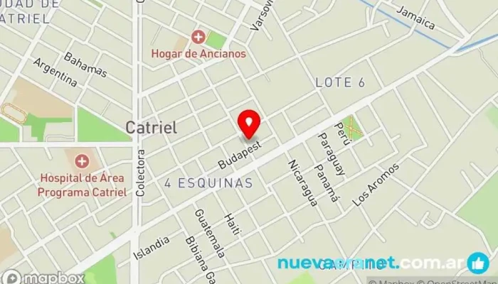 mapa de Antojitos&dulces Pastelería en Catriel