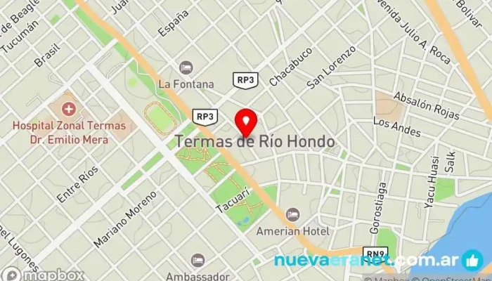mapa de Apart Hotel Ayres de Termas Hotel en Termas de Río Hondo