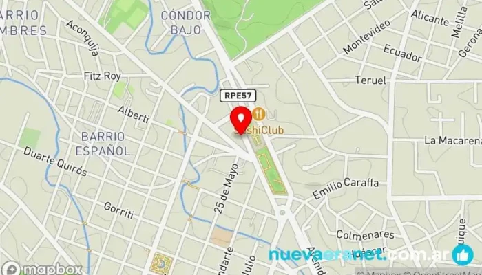 mapa de AREA DEPORTIVA Tienda de deportes en Villa Allende