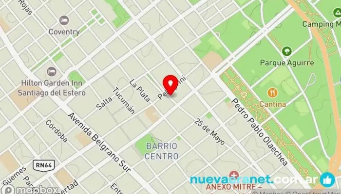 mapa de Área Informática Santiago Tienda de informática en Santiago del Estero