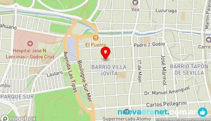 mapa de Armando M San Vicente Panadería en Godoy Cruz