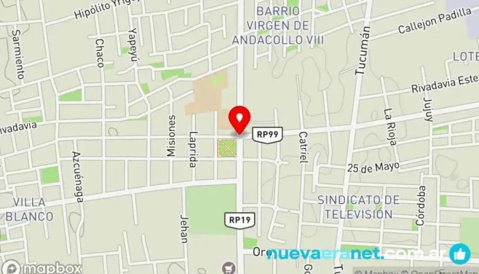 mapa de Arte dulce Panadería en Chimbas