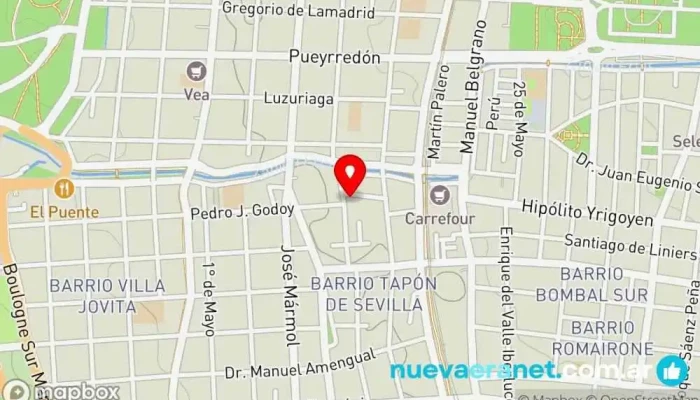 mapa de Atípico Café y Panadería Keto Pastelería, Cafetería, Tienda de alimentos naturales en Godoy Cruz