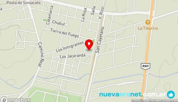 mapa de AutoServicio V&S Mercado, Tienda de fiambres en Sinsacate