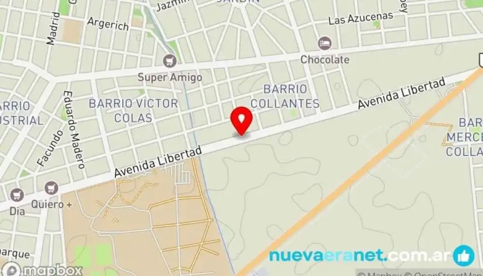 mapa de Avenida Libertad Panadería en Corrientes