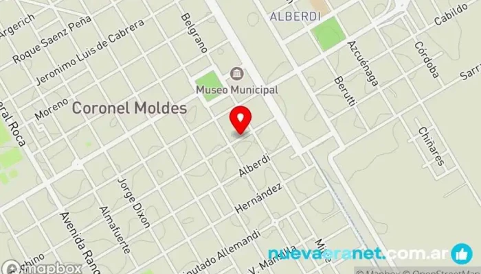 mapa de Av.pasteleria Pastelería en Coronel Moldes