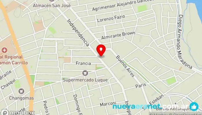 mapa de A&wPesca Tienda de artículos de caza y pesca en Santiago del Estero