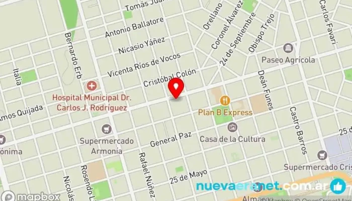 mapa de Ballatore Inmobiliaria Agencia inmobiliaria en Arroyito