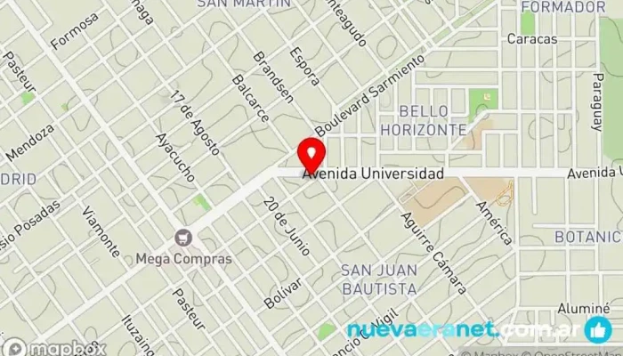 mapa de Bamboo megastore Juguetería en Villa María
