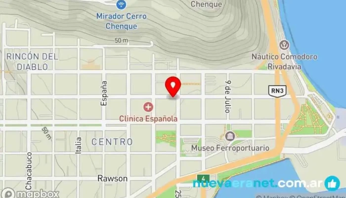 mapa de Barile Express Cafetería en Comodoro Rivadavia