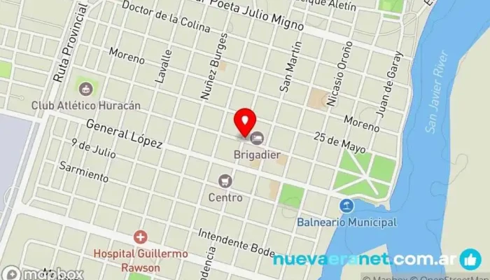 mapa de Barrio el once Panadería en San Javier