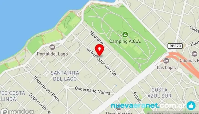 mapa de Barrio Santa Rita, Carlos Paz  en Villa Carlos Paz