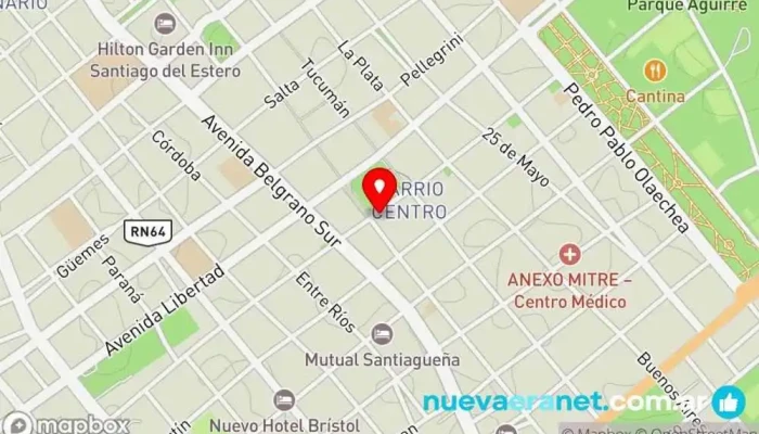 mapa de Batistella Calzados y accesorios Zapatería en Santiago del Estero