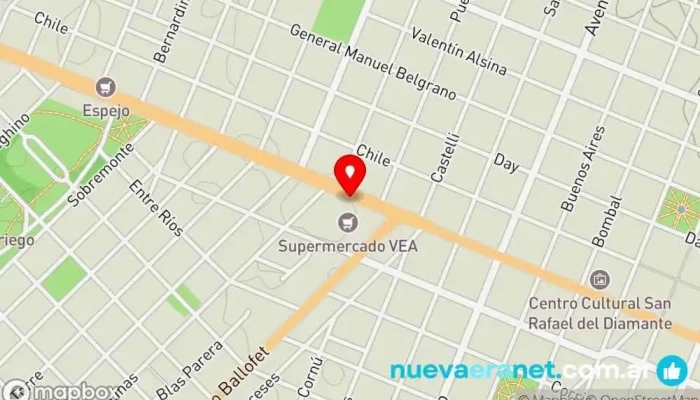 mapa de Belén Panadería, Pastelería en San Rafael