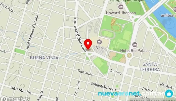 mapa de Berta Pasteleria Artesanal Pastelería en Río Cuarto