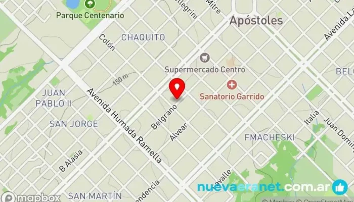 mapa de Bicicleteria Jose Cura Tienda de bicicletas en Apóstoles