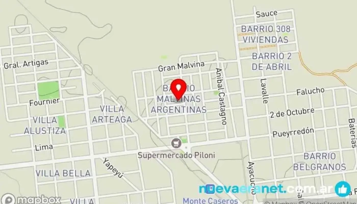 mapa de #BlessedMC Tienda de ropa en Monte Caseros