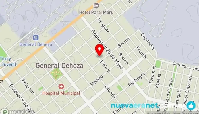 mapa de Bonjour Pastelería Artesanal Pastelería en Gral. Deheza