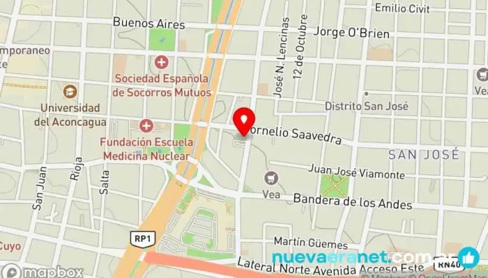 mapa de Bonna Panadería Panadería en Guaymallén