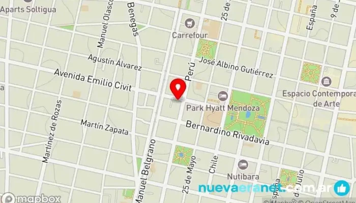 mapa de Bröd Sarmiento Panadería en Mendoza
