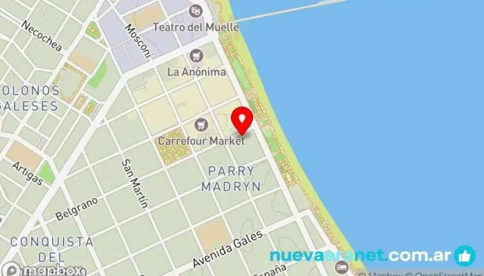 mapa de Bübka Pastelería Pastelería, Panadería, Restaurante de postres, Tienda de postres, Cafetería en Puerto Madryn