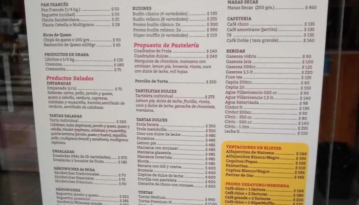Buenos Aires Bakery -  Carta - C1425bth