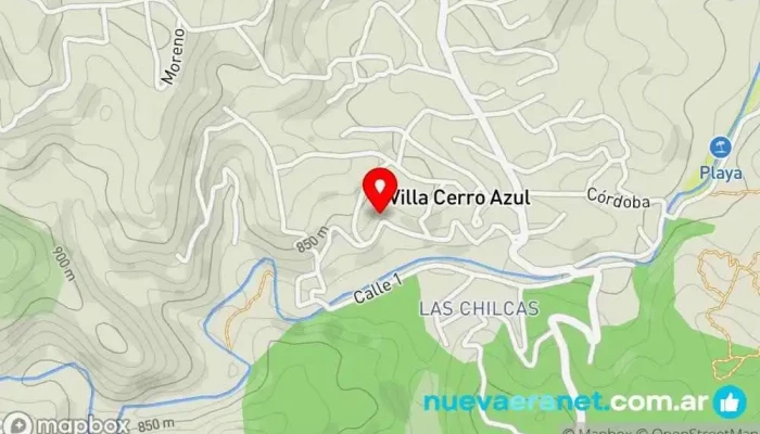 mapa de Cabaña La Gabriela Casa rural, Cabaña de montaña en Villa Cerro Azul