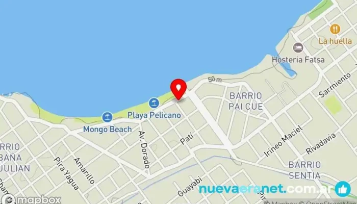 mapa de Cabañas Amira Casa rural en Paso de la Patria