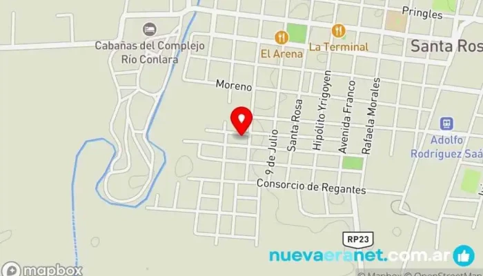 mapa de Cabañas Aylen Agencia de alquiler de cabañas en Santa Rosa del Conlara