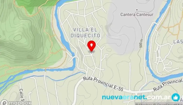 mapa de Cabañas Diquecito LA CALERA Complejo hotelero, Casa rural, Alojamiento con servicio en La Calera